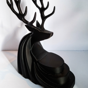 Świecznik renifer czarny