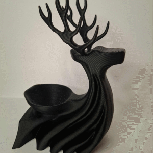 Świecznik renifer czarny