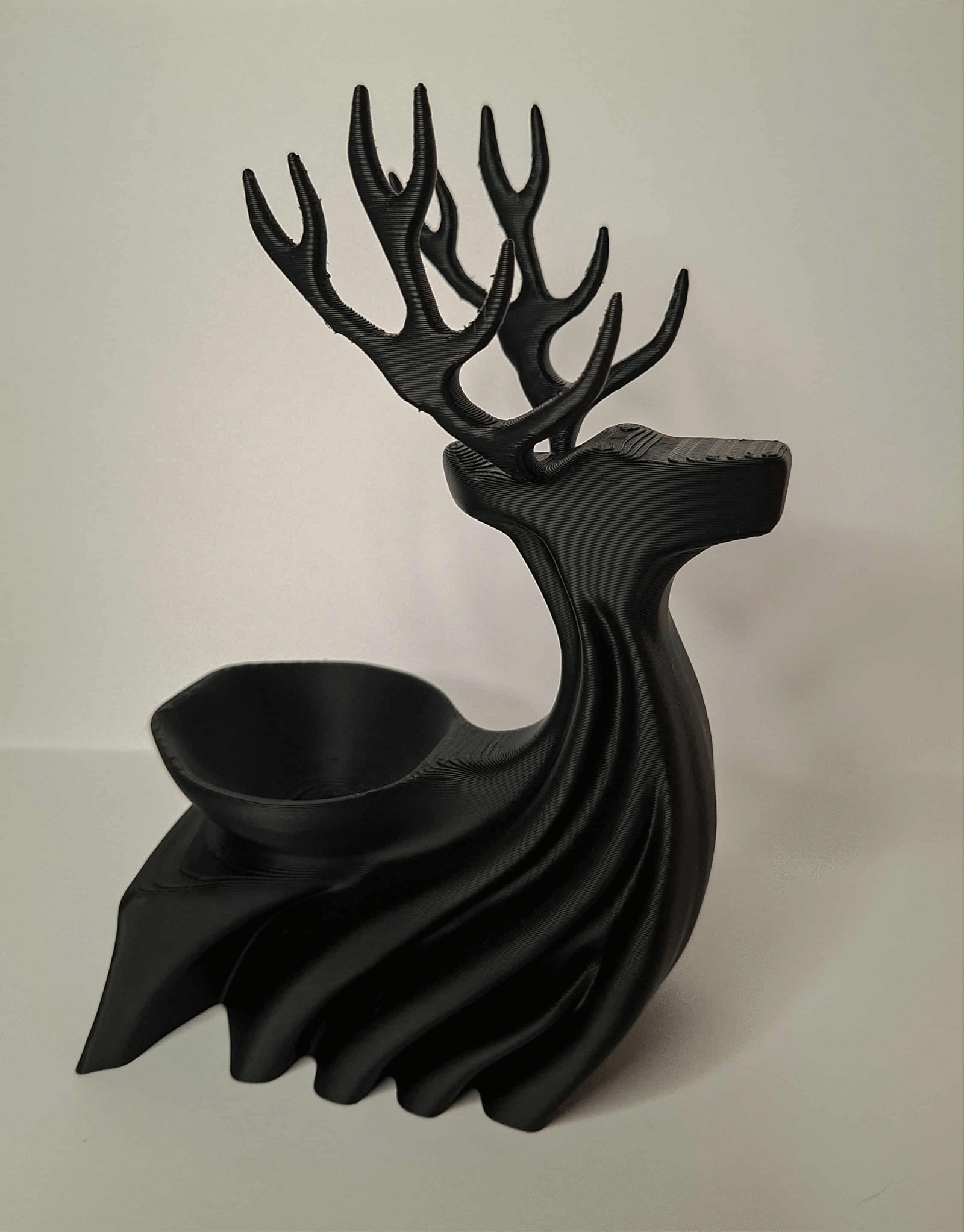 Świecznik renifer czarny
