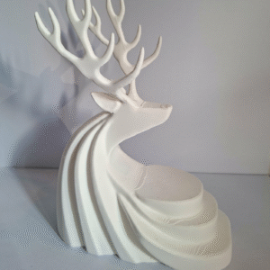 Świecznik renifer biały