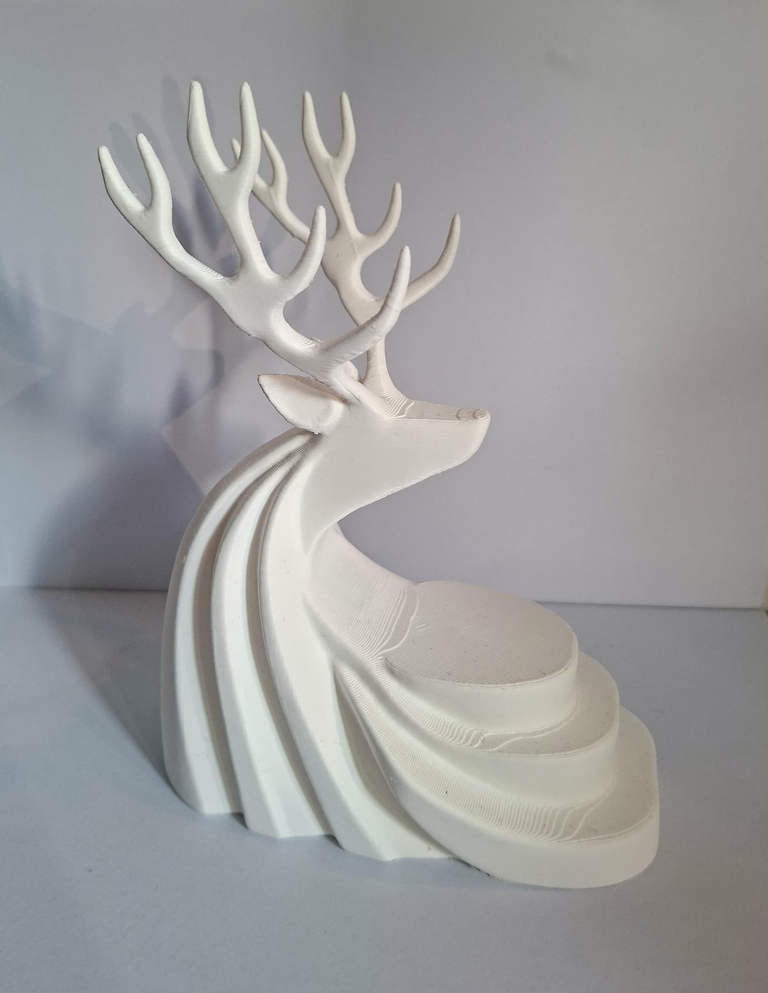 Świecznik renifer biały