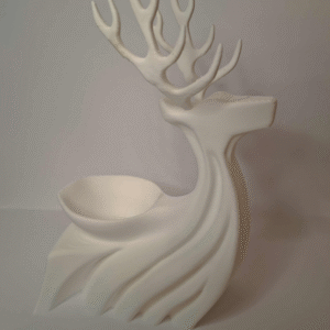 Świecznik renifer biały
