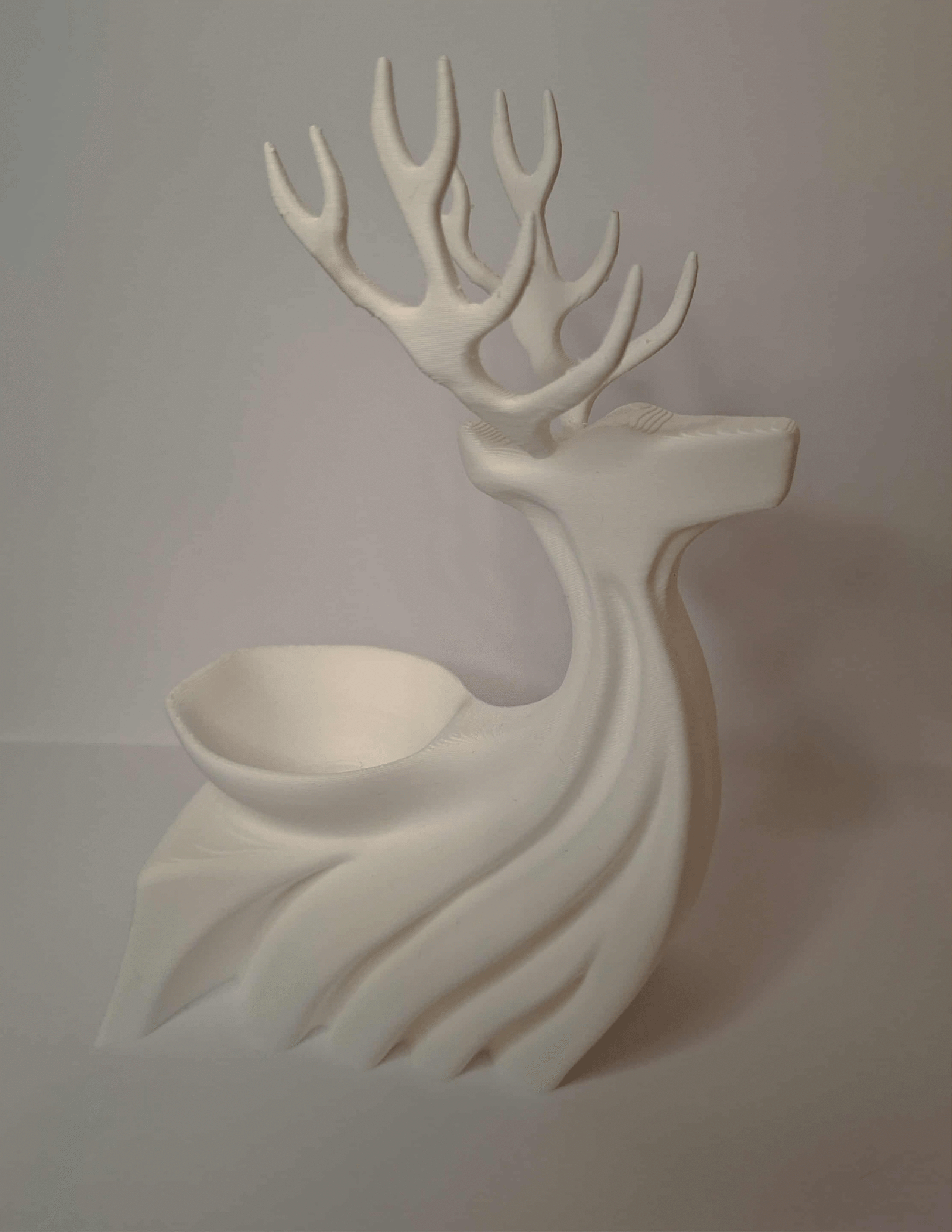 Świecznik renifer biały
