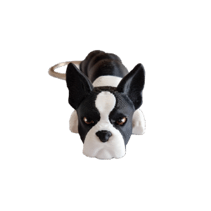 brelok boston terrier 3d