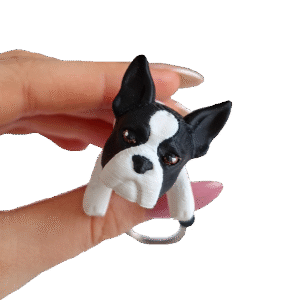 brelok boston terrier 3d