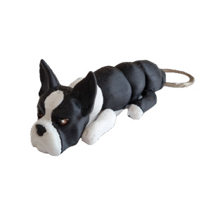 brelok boston terrier 3d